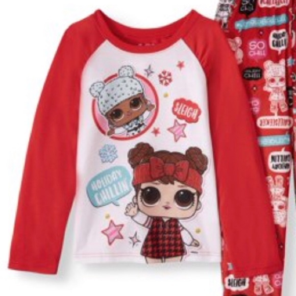 💜L.O.L Surprise! Girls Holiday 2 Piece Pajama Set - Picture 3 of 5